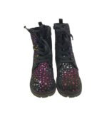 Ghete copii 35, material textil, negru multicolor - imagine 3