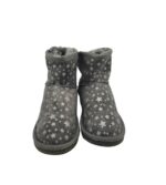 Cizme dama 36, material textil, gri, imblanite - imagine 3