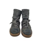 Ghete dama Rieker 39, imitație de piele, piele intoarsa, negru, imblanite - imagine 3