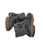 Ghete dama Rieker 39, imitație de piele, piele intoarsa, negru, imblanite - imagine 4