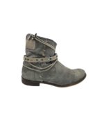 Botine dama Bullboxer 38, piele intoarsa, gri