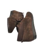 Botine dama Tailor 42, piele intoarsa, maro - imagine 4