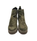 Ghete dama Caprice 39, piele intoarsa, kaki - imagine 3