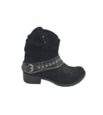 Botine dama Bullboxer 38, piele intoarsa, negru