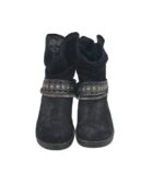 Botine dama Bullboxer 38, piele intoarsa, negru - imagine 3