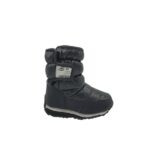 Cizme copii Fashion 27, imitație de piele, material textil, negru, imblanite