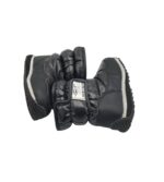 Cizme copii Fashion 27, imitație de piele, material textil, negru, imblanite - imagine 4