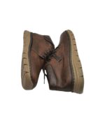 Ghete barbati Rieker 41, imitație de piele, maro, imblanite - imagine 4