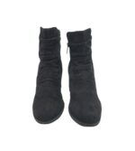 Botine dama Janet D 39, piele intoarsa, negru - imagine 3