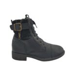 Ghete dama Findlay 40, imitație de piele, material textil, negru