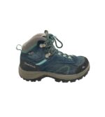 Ghete dama Quechua 40, material textil, piele intoarsa, albastru, waterproof