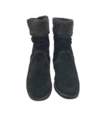 Cizme dama Medicus 39, piele intoarsa, negru, imblanite - imagine 3