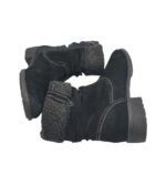 Cizme dama Medicus 39, piele intoarsa, negru, imblanite - imagine 4