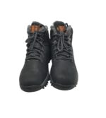 Ghete barbati 41, imitație de piele, negru, imblanite - imagine 3