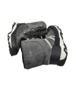 Cizme dama 38, material textil, gri negru, waterproof - imagine 4