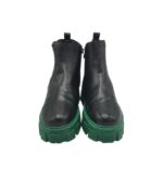 Botine dama 36, imitatie de piele, material textil, negru - imagine 3