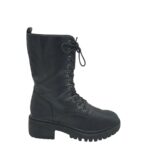 Ghete dama F&F 40, imitatie de piele, negru