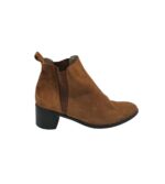 Botine dama Stena 38, piele intoarsa, maro