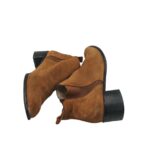 Botine dama Stena 38, piele intoarsa, maro - imagine 4