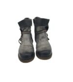 Botine dama Rieker 38, imitatie de piele, gri - imagine 3