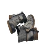 Botine dama Rieker 38, imitatie de piele, gri - imagine 4