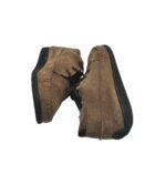 Ghete dama Helvesko 38, piele intoarsa, bej, captusite, imblanite - imagine 4