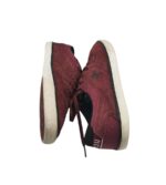 Tenisi barbati DC 47, piele intoarsa, visiniu - imagine 4