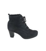 Botine dama Gabor 41, piele intoarsa, negru