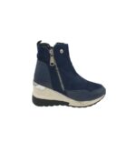 Ghete dama 36, material textil, imitatie de piele, albastru