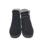 Ghete dama 41, material textil, negru, imblanite - imagine 3