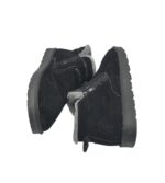 Ghete dama 41, material textil, negru, imblanite - imagine 4