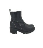 Ghete dama Rieker 37, imitatie de piele, negru