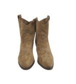 Botine dama Bellucci 38, material textil, bej - imagine 3