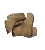 Botine dama Bellucci 38, material textil, bej - imagine 4