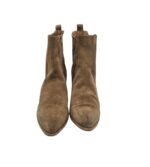 Botine dama Pavement 37, piele intoarsa, bej - imagine 3