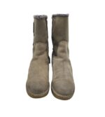 Cizme dama Tommy Hilfiger 37, piele intoarsa, bej - imagine 3