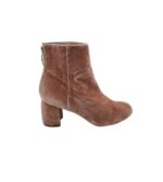 Botine dama Office London 38, material textil, maro