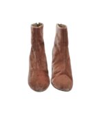 Botine dama Office London 38, material textil, maro - imagine 3