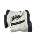 Ghete dama Dockers 39, imitatie de piele, alb , captusite - imagine 4