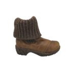 Ghete dama El Naturalista 36, material textil, piele, maro