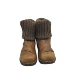 Ghete dama El Naturalista 36, material textil, piele, maro - imagine 3