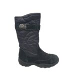 Cizme copii Richter 34, material textil, piele intoarsa, negru, captusite