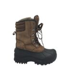 Cizme dama Cmp 39, piele intoarsa, alte materiale, maro negru, imblanite