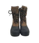 Cizme dama Cmp 39, piele intoarsa, alte materiale, maro negru, imblanite - imagine 3