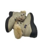 Ghete dama Willow 36, material textil, gri,  imblanite - imagine 4