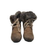 Ghete dama Josef Seibel 41, piele intoarsa, maro, imblanite - imagine 3