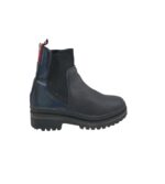 Ghete dama Tommy Hilfiger 37, piele, negru albastru