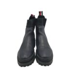 Ghete dama Tommy Hilfiger 37, piele, negru albastru - imagine 3