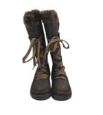 Cizme dama Gin Tonic 40, material textil, maro, imblanite - imagine 3