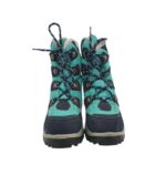 Cizme copii Quechua 35, material textil, negru verde, captusite, waterproof - imagine 3